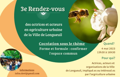 3e Rendez-vous des actrices et acteurs en agriculture urbaine de la Ville de Longueuil